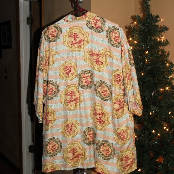 Ted Lapidus Homme Paris 100% Silk Shirt - Picture 4 of 4